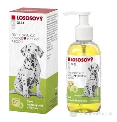 PET HEALTH CARE LOSOSOVÝ OLEJ starostlivosť o srsť, kožu a srdce, pre psy a mačky 1x250 ml