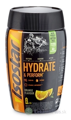 Isostar HYDRATE & PERFORM Orange izotonický nápoj v prášku s pomarančovou príchuťou 1x400 g