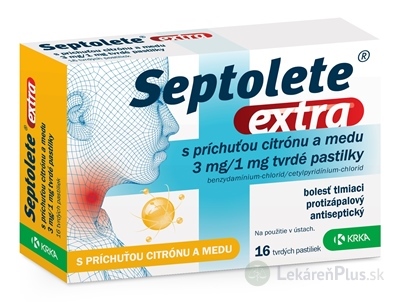 Septolete extra citrón a med pas ord 3 mg/1 mg (blis.PVC/PE/PVDC//Al) 1x16 ks