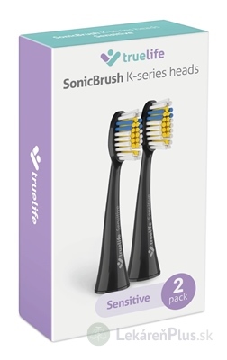 TrueLife SonicBrush K-series heads Sensitive black náhradné hlavice pre sonickú zubnú kefku 1x2 ks