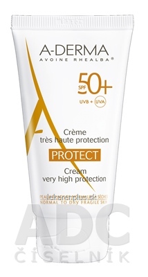 A-DERMA PROTECT CRÈME SPF50+ krém (normálna až suchá fragilná koža) 1x40 ml