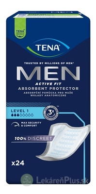 TENA Men Level 1 inkontinenčné vložky pre mužov (inov.2022) 1x24 ks