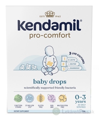 KENDAMIL pro-comfort baby drops kvapky pre deti (0-3 roky) 1x7,5 ml