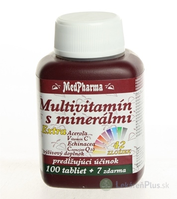 MedPharma MULTIVITAMIN S MINERÁL. EXTRA 42 ZLOŽIEK tbl 100+7 zadarmo (107 ks)