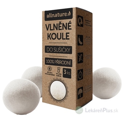 Allnature Vlnené gule do sušičky 1x3 ks