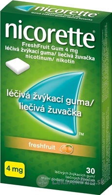 Nicorette Freshfruit Gum 4 mg gum med 1x30 ks