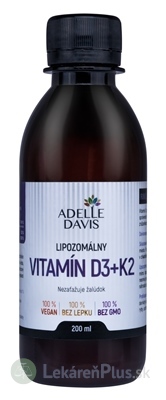 Adelle Davis Lipozomálny VITAMÍN D3+K2 1x200 ml