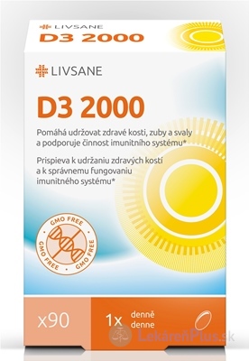 LIVSANE Vitamín D3 2000 IU cps 1x90 ks