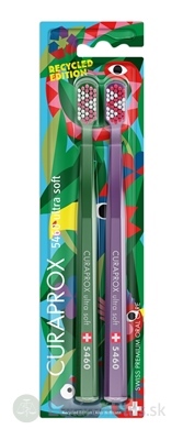 CURAPROX CS 5460 ultrasoft Recyklovaná edícia zubná kefka (dvojbalenie), 1x2 ks