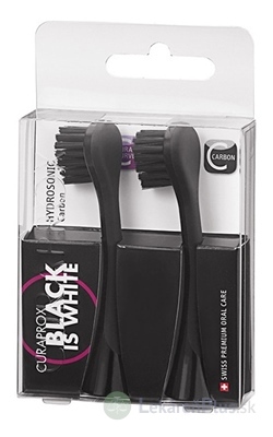 CURAPROX HYDROSONIC BLACK IS WHITE náhradná hlavica Carbon 1x2 ks