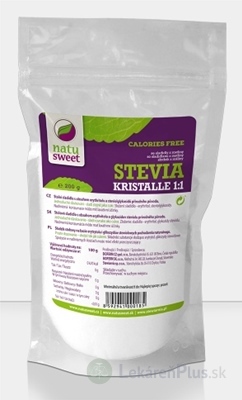 NATUSWEET STEVIA KRISTALLE 1:1 sladidlo, práškové 1x200 g