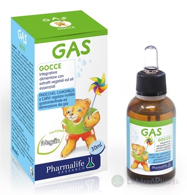 Pharmalife GAS DROPS (GOCCE) kvapky pre dojčatá a deti 1x30 ml