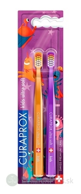 CURAPROX CS 5500 Kids Superhrdinská edícia detská zubná kefka (dvojbalenie), 1x2 ks