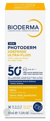 BIODERMA Photoderm XDefense Ultra fluid SPF 50+ netónovaný, 1x40 ml