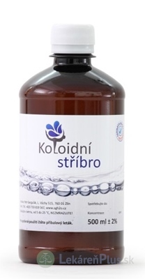 Koloidné striebro 20 ppm roztok 1x500 ml