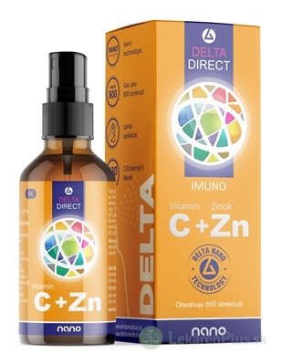 DELTA DIRECT Vitamín C + Zn sprej, nano (130 denných dávok) 1x100 ml