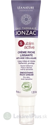 JONZAC Sublimactive VÝŽIVNÝ KRÉM BIO proti starnutiu pleti a vráskam 1x40 ml