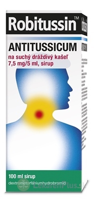 Robitussin ANTITUSSICUM sir (liek.skl.) na suchý dráždivý kašeľ 1x100 ml