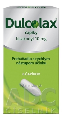 Dulcolax čapíky sup 10 mg (blis.Al/PE) 1x6 ks