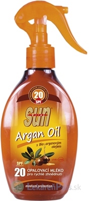 SUN ARGAN OIL opaľovacie MLIEKO SPF 20 1x200 ml