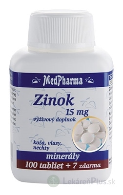 MedPharma ZINOK 15 mg tbl 100+7 zadarmo (107 ks)