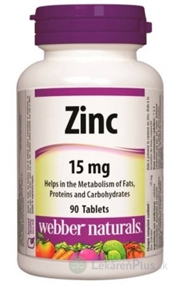 Webber Naturals Zinok 15 mg tbl 1x90 ks