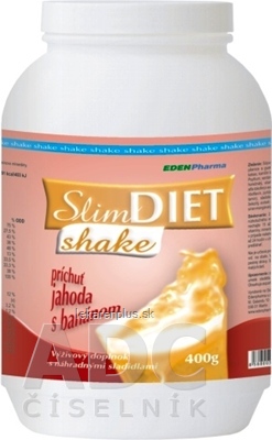 EDENPharma SLIM DIET SHAKE plv (príchuť Jahoda+Banán) 1x400 g