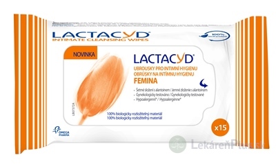 LACTACYD FEMINA obrúsky na intímnu hygienu 1x15 ks