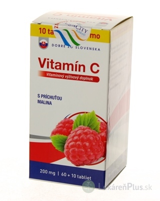 Dobré z SK Vitamín C 200 mg príchuť MALINA tbl 60+10 zadarmo (70 ks)