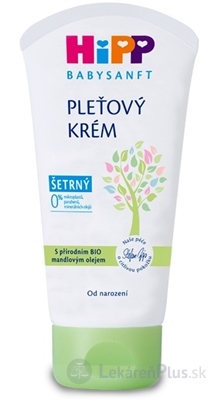 HiPP BABYSANFT Pleťový krém šetrný, s Bio mandľovým olejom (inov.09/2022) 1x75 ml