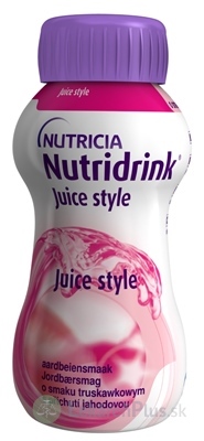 Nutridrink Juice Style s jahodovou príchuťou (inov.2021) 4x200 ml