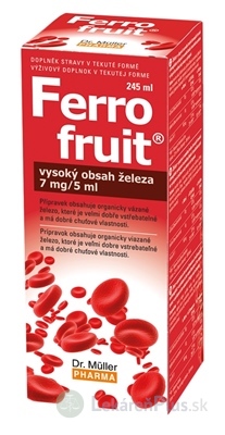 Dr. Müller FERRO FRUIT Sirup s vysokým obsahom železa 1x245 ml