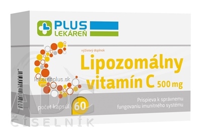 PLUS LEKÁREŇ Lipozomálny vitamín C 500 mg cps 1x60 ks