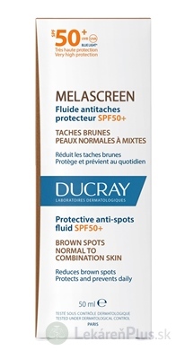 DUCRAY MELASCREEN Ochranný fluid SPF50+ proti pigmentovým škvrnám 1x50 ml