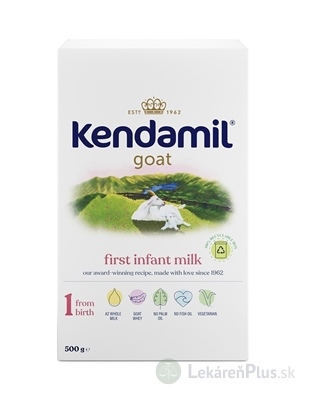 KENDAMIL Kozie dojčenské mlieko 1 počiatočná mliečna dojčenská výživa (od narodenia) 1x500 g