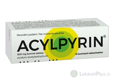 ACYLPYRIN 500 mg šumivé tablety tbl eff (tuba PP) 1x15 ks