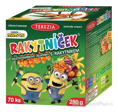 TEREZIA RAKYTNÍČEK želatínky MIMONI s rakytníkom 1x70 ks