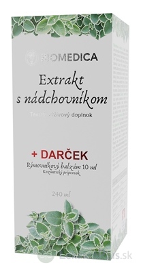 BIOMEDICA Rýmovníkový extrakt bylinný, s nádchovníkom 1x240 ml + darček Rýmovníkový balzam 1x10 ml, 1x1 set