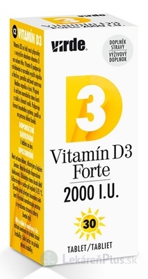 VIRDE Vitamín D3 Forte 2000 I.U. tbl 1x30 ks