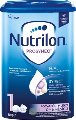 Nutrilon 1 PROSYNEO H.A. - Hydrolyzed Advance počiatočná dojčenská výživa (0-6 mesiacov) 1x800 g