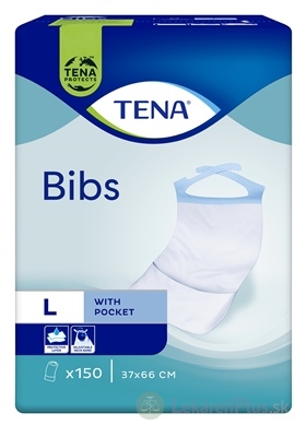 TENA Bib podbradník L 37x66 cm, 1x150 ks