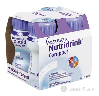 NUTRIDRINK COMPACT s neutrálnou príchuťou 4x125 ml (500 ml)