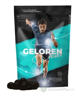 GELOREN ACTIVE želatínové tablety, príchuť černica 1x90 ks