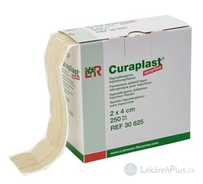 CURAPLAST SENSITIVE poinjekčná náplasť (rolka 250 ks) 1x1 ks