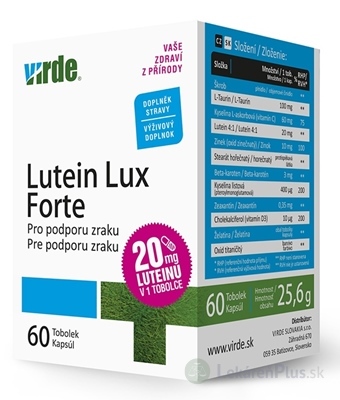 VIRDE LUTEIN LUX Forte cps 1x60 ks