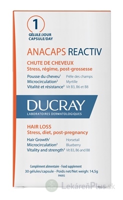 DUCRAY ANACAPS REACTIV cps (podpora pre vlasy) (inov.2023) 1x30 ks