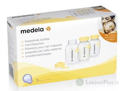 MEDELA Sada 3 fliaš (150 ml) na uskladnenie mlieka 1x3 ks