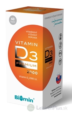 Biomin VITAMIN D3 PREMIUM 2000 I.U. cps 1x60 ks