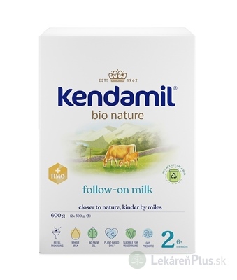 KENDAMIL BIO Nature 2, HMO+ následná mliečna dojčenská výživa (od ukonč. 6. mesiaca) 1x600 g