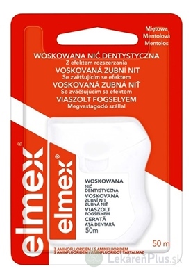 ELMEX DENTÁLNA NIŤ VOSKOVANÁ s mentolovou príchuťou 50m 1x1 ks